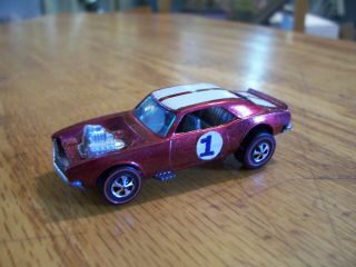 Hot Wheels Redline 1969 Heavy Chevy Maroon With White Interior Racing Stripes