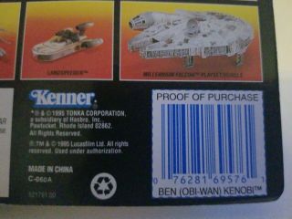 1995 KENNER STAR WARS POWER OF THE FORCE BEN OBI WAN KENOBI ON RED CARD 3