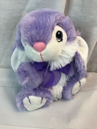 Dan Dee Soft Purple & White Easter Bunny Rabbit 8 " Plush Stuffed Animal Soft