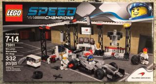 Lego 75911 Speed Champions Mclaren Mercedes Pit Stop,  In Factory Box
