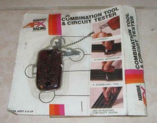 1974 Aurora Afx Combination Tool And Circuit Tester On The Card