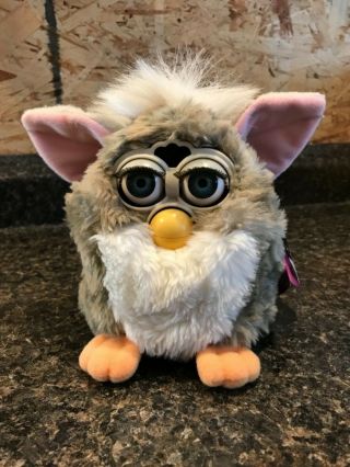 1998 Furby Model 70 - 800 Tiger Electronics Blue Eyes,  Pink Gray Lively Rare