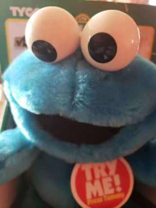 VINTAGE 1997 Tyco Seasame Street Tickle Me Cookie Monster Plush Toy 2