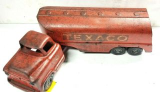 50s Vintage 24 " Texaco Gas Oil Tanker Truck Moline Pressed Steel Toy Tonka 070