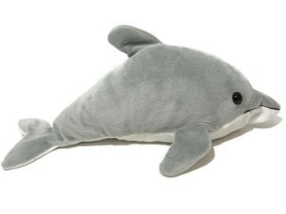 Six Flags Gray Dolphin Plush Stuffed Toy 15 " Long Souvenir Collectible