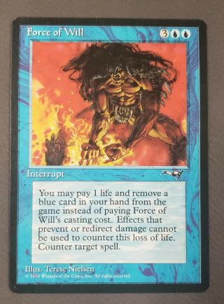 Force Of Will - Alliances - Magic The Gathering - Mtg - Nm
