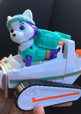 toys for kids 2 - 4 years old cute everest pup figure with cool patrol snowmobile 4