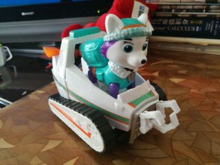 toys for kids 2 - 4 years old cute everest pup figure with cool patrol snowmobile 5
