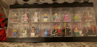 Lego 2016 Disney Minifigures Series 1 Complete Set Of 18 With Lego Display Case