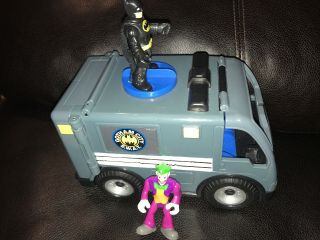 Imaginext Dc Gotham City Swat Van Vehicle With Joker And Batman