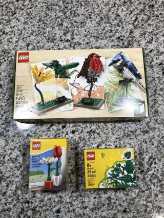 Lego Ideas Set 21301 Birds.  Also Includes 40187 & 40320