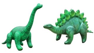 Inflatable Stegosaurus Brachiosaurus 2 Pack Dinosaur Great For Pool Party Fun