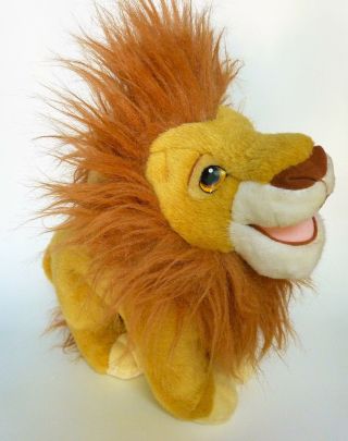 Vtg Disney Lion King Adult Simba Or Mufasa Stuffed Plush Animal Large 13 " Tall