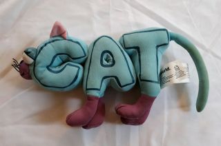 Word World Plush Magnetic Stuffed Toy Cat Blue Pull Apart