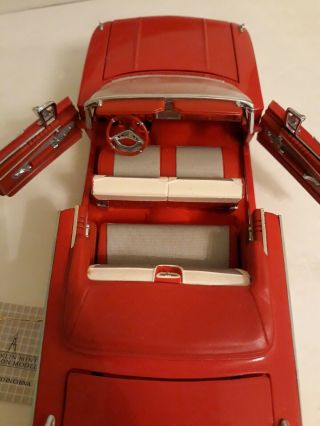 Franklin 1960 Chevrolet Impala Convertible Red 1/24 Scale Diecast Model Car 3