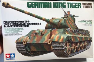 Tamiya German King Tiger Porsche Turret Panzerkampfwagen Vi 1/35 Open ‘sullys Ho