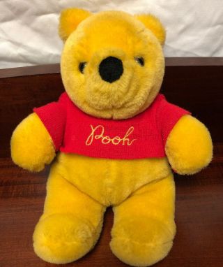 1986 Gund Sears Disney Vintage Winnie The Pooh Bear 13 " Plush Stuffed Animal Toy