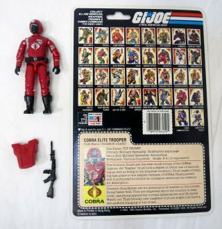 Vintage Hasbro Gi Joe 1985 Crimson Guard V1 Figure Complete Uncut File Card