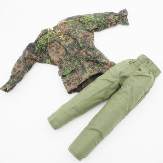1/6 Scale Uniforms Outfits Coveralls WW2 Suit Jacket Pants for Action Figures 3
