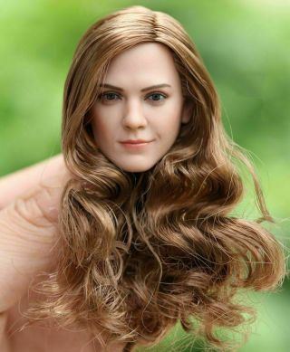 1:6 Long Curls Hair Emma Watson Female Head Sculpt For 12 " Girl Action Figure