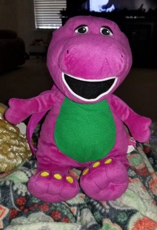 Plush Barney The Purple Dinosaur Backpack 2011