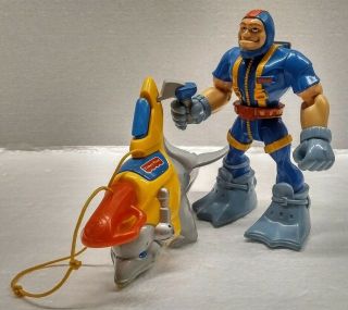 1998 Fisher Price Rescue Heroes Gripper & Nemo Dolphin Action Figure Toy Set