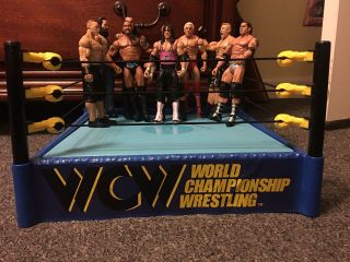 Wwe Hall Of Fame Retro Wcw Wrestling Ring Target Exclusive 2010 Plus 9 Wrestlers
