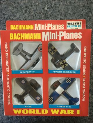 Vintage Bachmann Mini Planes Wwi Collector Set & Flight Simulator