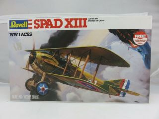 Revell Spad Xiii 1/28 Scale Plastic Model Kit 4418 Unbuilt 1981 Ruined Decals
