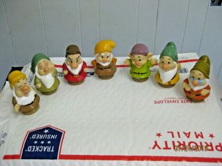 Fisher Price Little People Disney Snow Whites 7 Dwarfs Figures.  Pre - Owned