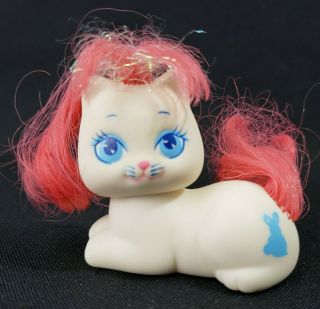 Vtg My Little Pony Pretty Kitty Cat White Pink G1 Mattel (1989)