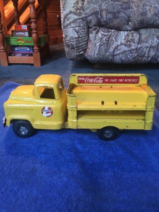 Vintage Yellow Buddy L Coca - Cola The Pause That Refreshes Gmc 550 Series Truck