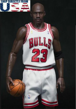 1/6 Scale Michael Jordan White Chicago Bulls Jersey 23 For Enterbay Body Usa
