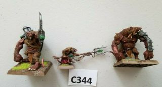 Gw Warhammer Aos Skaven Clan Moulder Rat Ogrons And Packmaster Painted Plastic