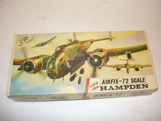 Vintage Airfix - 72 Hampden 1/72 Scale Plastic Model Kit No.  491 England