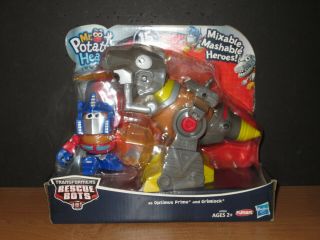 Transformers Mr.  Potato Head Optimus Prime & Grimlock Rare Playskool Hasbro