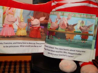 Olivia the pig plush toy soft story book by Zoobies 14 