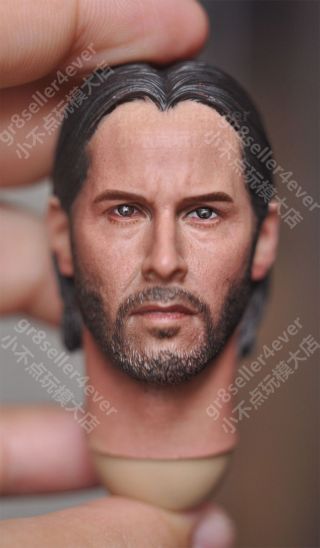 1/6 Scale Keanu Reeves John Wick 2.  0 Head Sculpt Fit 12 " Body Au