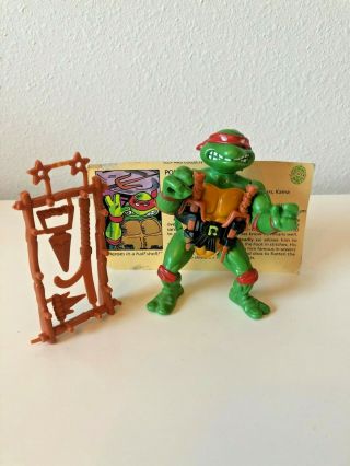 1988 Tmnt Teenage Mutant Ninja Turtles Raphael 100 Complete W/file Card