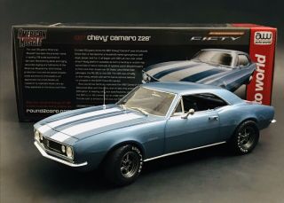 1967 Chevrolet Camaro Z/28 Blue Custom Gmp Wheels 1/18 Authentics Auto World