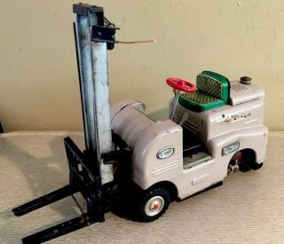 Vintage Tin Litho Forklift,  S - 1002,  Battery Operated Toy,  Parts