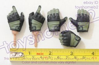 1:6 Scale Dam Toys 78063 Dea Srt Agent El Paso Combat Gloves