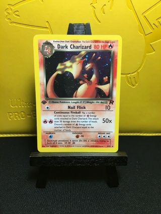 1st Edition Dark Charizard 4/82 Holo Team Rocket Wotc Pokemon Card Nm