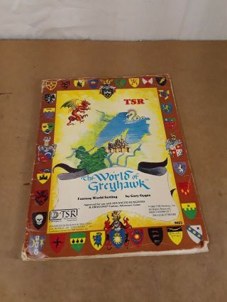 1980 Advanced Dungeons And Dragons " The World Of Greyhawk " Fantasy World Setting
