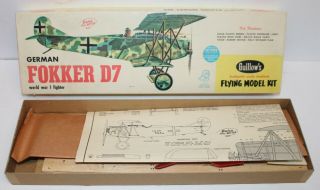 German Fokker D7 Scale Flying Model Kit Guillow 