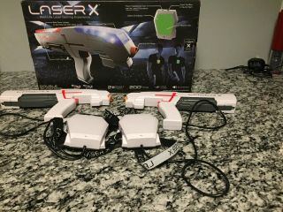 Laser X 2 Player Laser Tag Gaming Set - 2 Blasters & Receiver Vests