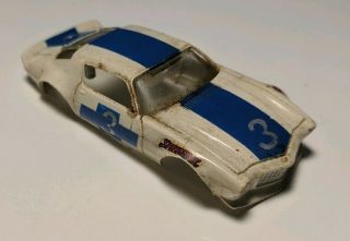 Vintage Aurora/afx Chevy Trans Am Camaro Z28 White/blue 3 Ho Slot Car Body Only