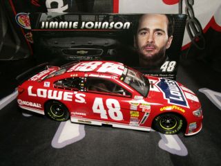 2014 JIMMIE JOHNSON 1/24 AUTOGRAPHED SIGNED 48 LOWE ' S RED VEST CAR. 3