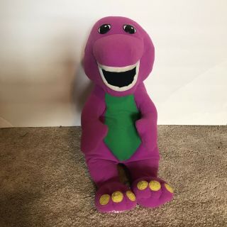Barney 1992 Playskool 18 " Plush Talking Interactive Dinosaur Large Stuffed