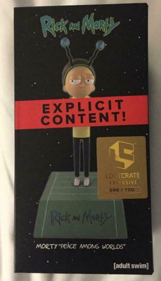 Sdcc 2019 Loot Crate Rick And Morty Peace Among Worlds Gold Limited Figure